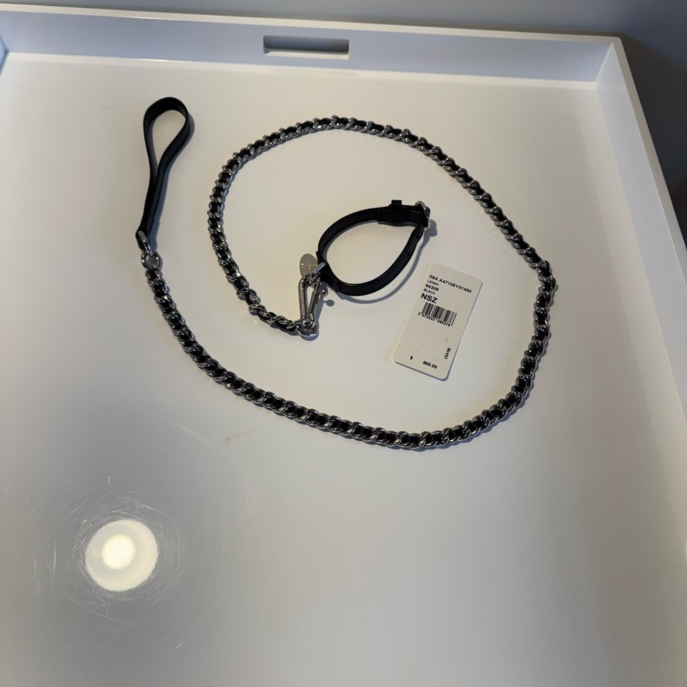 Chanel Silver and Black Dog Leash - Picture 11 of 11